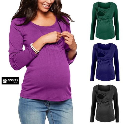 Maglia premaman allattamento - e,