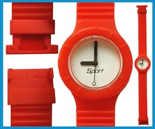 Orologio Sport Cinturino ROSSO Silicone Uomo Donna hop Unisex Quarzo hip Bambino