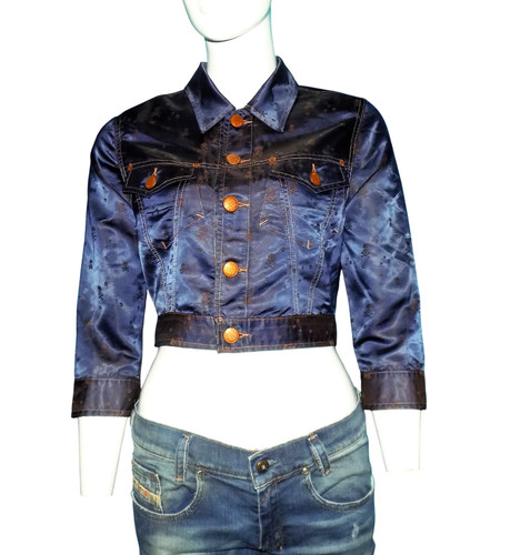 Veste top crop jean - top, paul