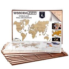 MAPPA DEL MONDO IN LEGNO