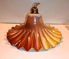 LAMPADARIO IN CERAMICA ARANCIO DA CUCINA CAMERA  Diametro cm. 34  Rustico