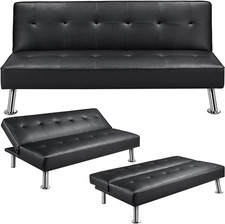 Divano Letto in Finta Pelle