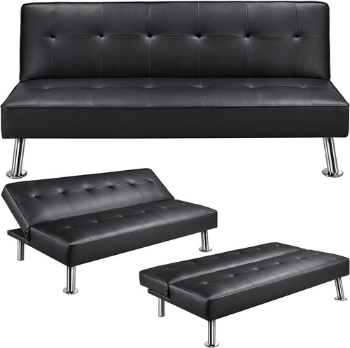 Divano letto finta pelle - letto,