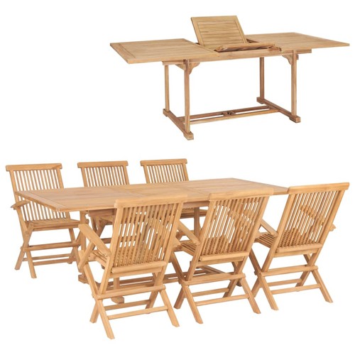 Teak massello set pranzo - teak, da