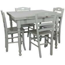 TAVOLO A LIBRO IN LEGNO GRIGIO