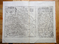 XVI secolo-REGIONIS BITURIGUM LIMANIAE TOPOGRAPHIA-Ortelius-FRANCIA-Originale+