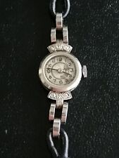 Piccolo Orologio  Art Deco Donna In oro bianco 18 kt 750 Con 4 Rose Di diamanti 