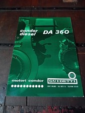 Brochure GUIDETTI CONDOR DA 360 MOTORI INDUSTRIALI MOTOREN ENGINE  MOTEUR 