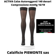 Calze Autoreggenti Donna 140 denari compressione graduata curativa mmHg 16/19