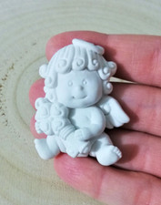 Stampo Angioletto con chiave in silicone per creazioni in resina, fimo e gesso
