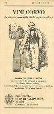 Pubblicità anno1968 -VINI CORVO_DUCA DI SALAPARUTA_Casteldaccia_Palermo -28 x 13