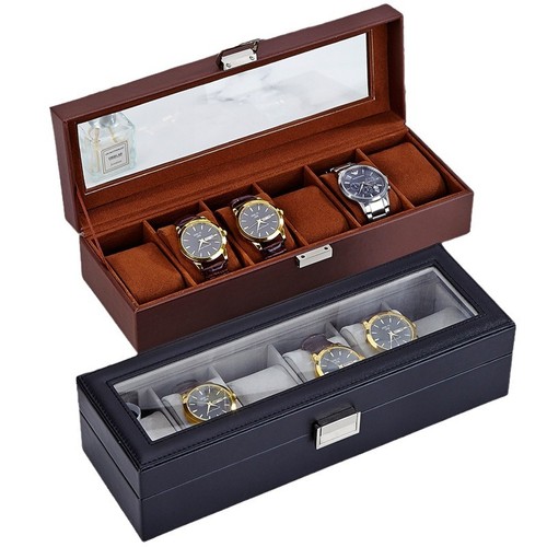 Vetrina orologio nera - 6, slot