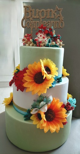 Torta scenografica girasole - torta,
