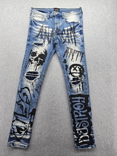 Jeans gftd uomo - uomo, blu