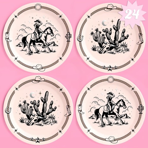 Piatti carta western - piatti,
