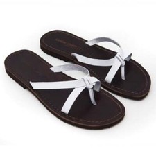 Women low leather sandals - women's,
