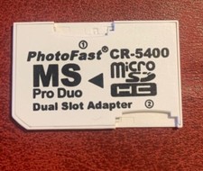 NUOVO ADATTATORE DUAL DOPPIO MEMORY STICK PRO DUO MICRO SD PER PSP E CAMERE SONY