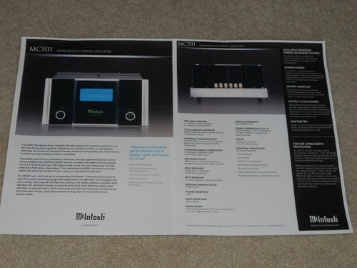Mcintosh mc501 brochure - mc501,