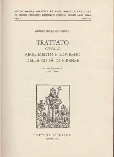 Savonarola trattato circa - savonarola,