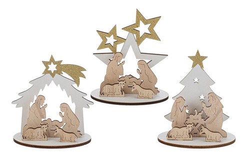 Presepe legno capanna - 1,