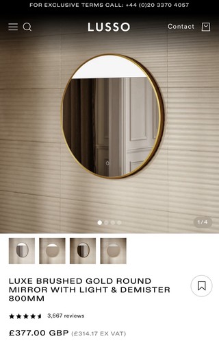 Specchio lusso stone luxe oro - stone,