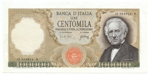 100000 lire alessandro manzoni - 100000,