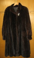 PELLICCIA DI VISONE NERO LUNGO - COME NUOVA TAGLIA 48