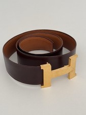 Cintura Hermes in pelle. Logo