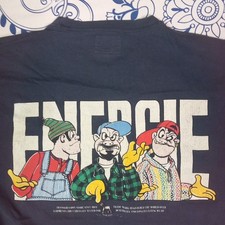 VINTAGE 90S ENERGIE TEE MADE IN ITALY T SHIRT TGS PRINT BACK TASCHINO STREETWEAR