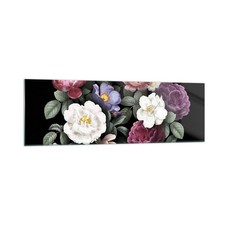 Quadro su Vetro 160x50cm Fiori