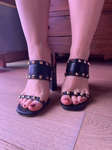 Sandali con tacco donna neri - con,