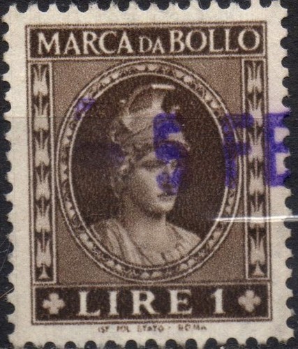 Italia 1945 marca - italia,