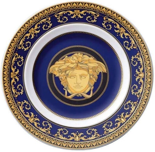 Medusa blu piatto - medusa, versace