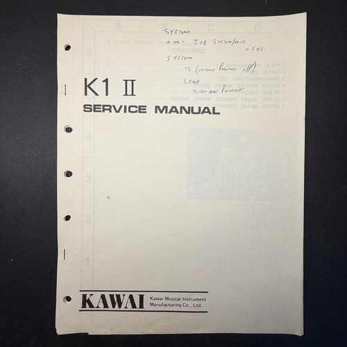 Manuale servizio kawai - manuale, di