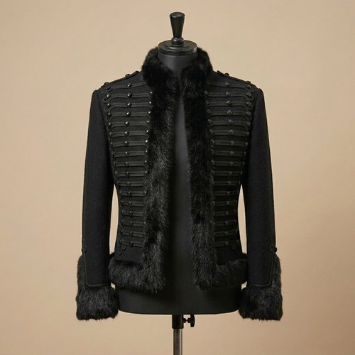 Giacca nera militare ussaro
