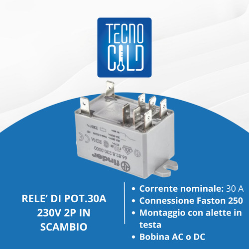 Relè finder 220v 230v 30a - 230v,