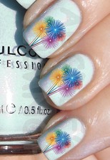 60 x Water NAGEL Transfer fuochi d'artificio incendi ADESIVI STICKERS NAIL ART TATTO