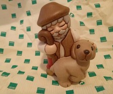 Pastore Con Cane Presepe