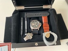 Panerai PAM00088 Luminor GMT Data Small Secondo Acciaio Serie L Scatola Uomo Autentica