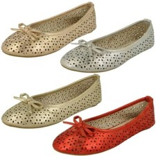 Ragazze Spot On Ballerine -
