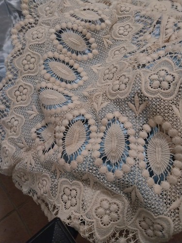 Vendo copriletto pizzo con - copriletto,