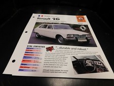 1964-1979 Renault 16 Spec