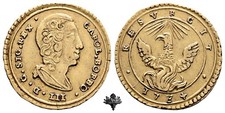 PALERMO Oncia 1734 ORO Carlo III di Borbone Regno di Sicilia