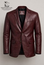 giacca pelle bordeaux uomo