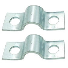 Piastrine per Cavo Filo Staffa da Muro Staffetta in Acciaio Zincato a 2 Viti