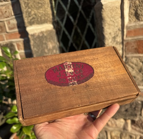 Vintage cigar box storage - box,