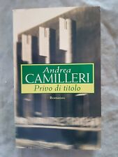 Libro Book Libro Privo di Titolo Andrea Camilleri Mondadori #UF4 