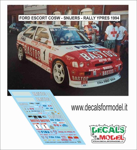 Decals ford escort - 1:43,