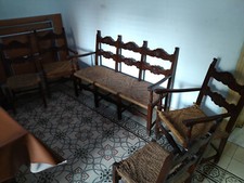 Salotto impagliato fine 800 siciliano