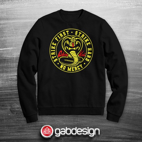Felpa nera cobra kai - cobra, serie